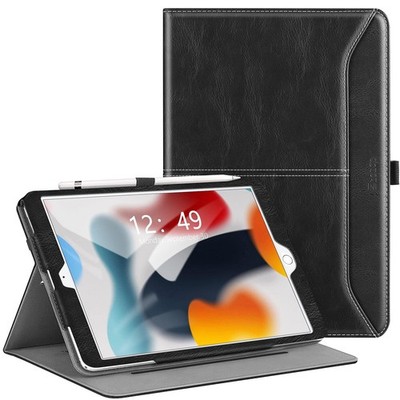 ZtotopCases iPad 9./8./7. Generation Hülle, Premium Leder Business Schwarz 