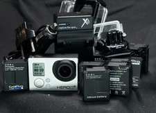 GoPro Hero3+ Plus Silver - Bundle- 10 Battery+ Charger + 64gb sd card