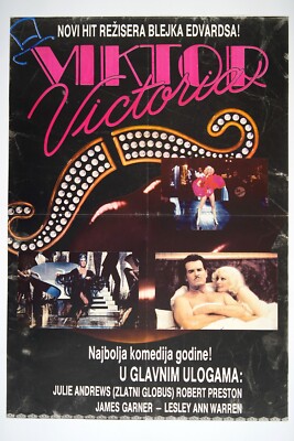 VICTOR / VICTORIA xYU movie poster 1982 JULIE ANDREWS JAMES GARNER BLAKE EDWARDS