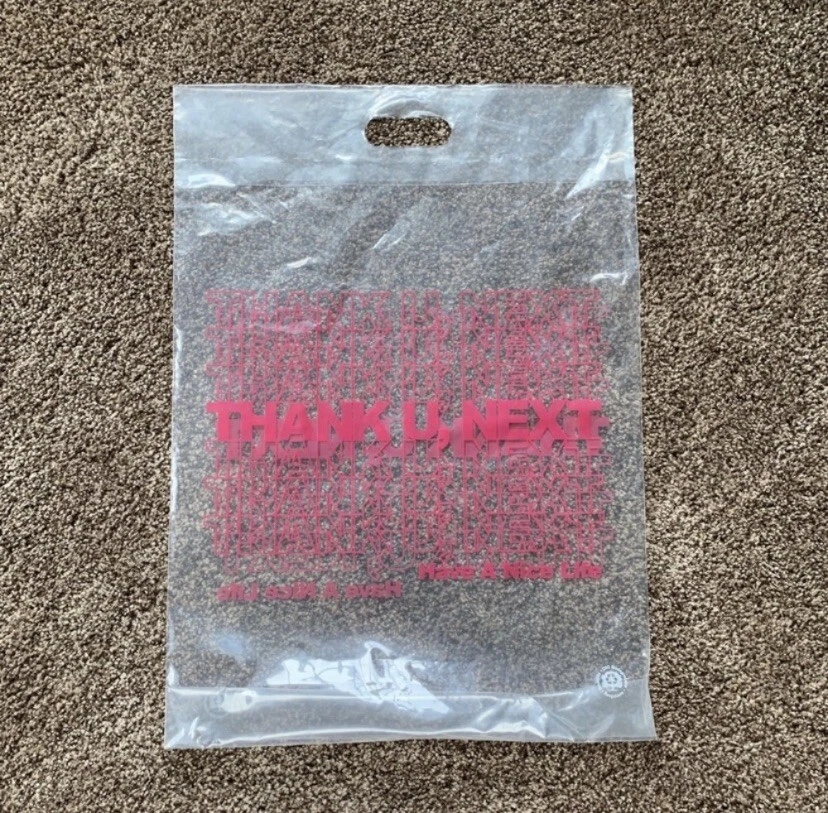 NEW Ariana Grande Sweetener Tour Thank U, Next Plastic Bag