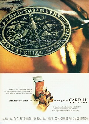  1992 Advertising 0522 Single Malt Cardhu Distillery Morayshire Scot
