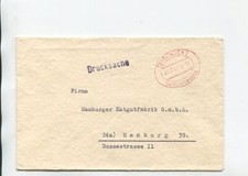 Geb&uuml;hr bezahlt Brief Barfrankatur Tuttlingen 23.12.52 Drucksache