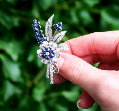 Fine & Impressive Vintage Lab-Created 1.60CT Sapphire & 1.90CT