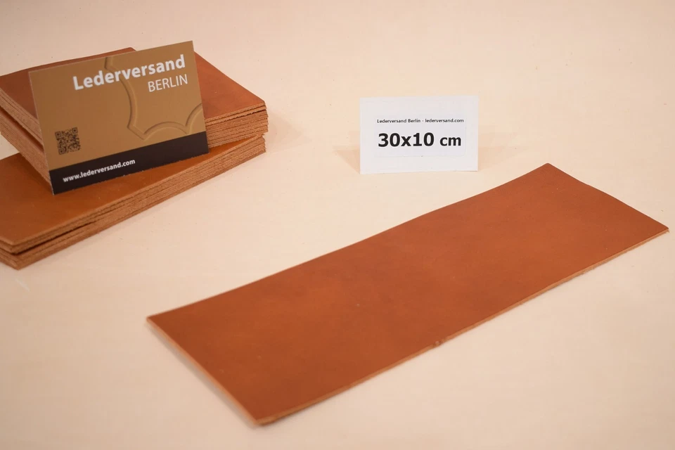 Vegetabil geg. Taschenleder Sattlerleder Rindsleder natur-braun 2 mm #don20S - Bild 3 von 4