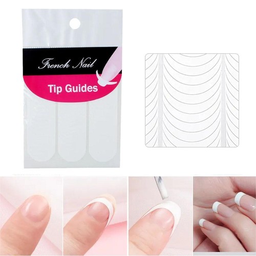 48 piezas manicura francesa arte en uñas puntas forma guía pegatina FA HÁGALO USTED MISMO Y7Y7 Sten Q6L8 - Imagen 7 de 10