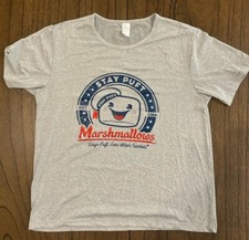 Stay Puft Marshmallows T-Shirt XL Stays Puft Even When Roasted Gray Ghostbusters