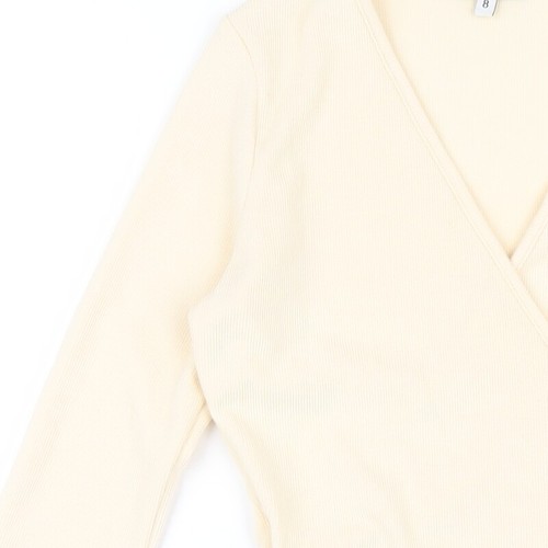 In the Style Womens Ivory Polyester Bodysuit One-Piece Size 8 Snap - Picture 8 of 10