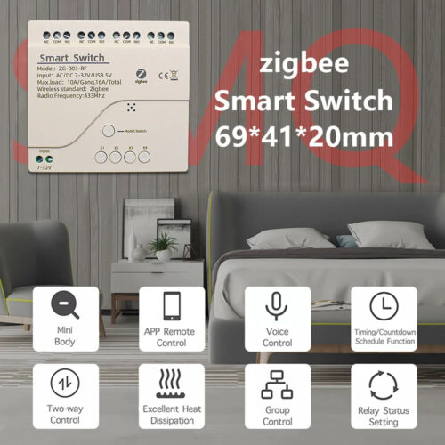 Zigbee Relay 4CH Smart Home Switch Module APP Remote Control Wireless Radio RF - Picture 16 of 28