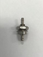 Stainless steel bulkhead fitting, 10-32 UNF thread to 1/16 ID tubing barb