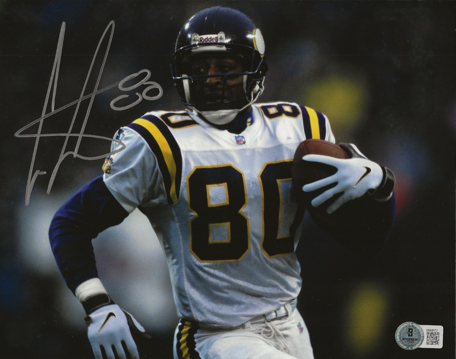 Cris Carter Autographed Signed Minnesota Vikings 8x10 photo Beckett COA 