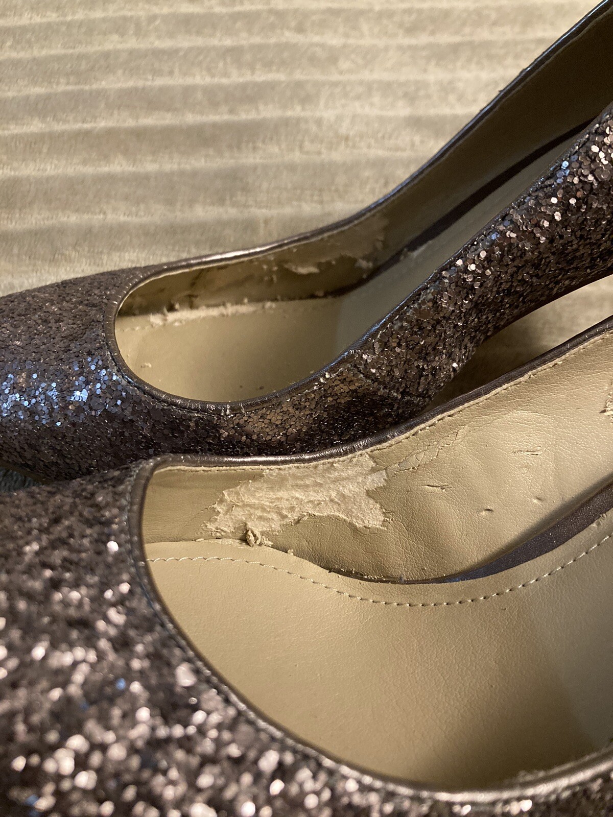 BCBGeneration Glitter Pumps Pointed Toe Purple Gr… - image 7