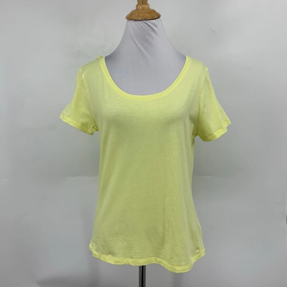 Camiseta Joie Mujer M Mediana Limón Hielo Mezcla Algodón Manga Corta Scoop Camiseta Básica Foto 2 de 4