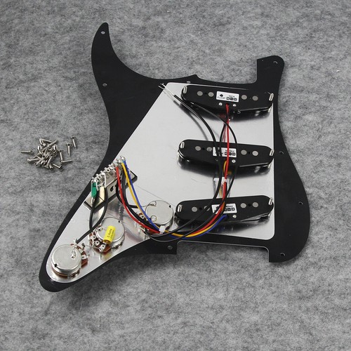 Golpeador cargado de guitarra ST SSS precableado FLEOR Alnico 5 pastillas interruptor para ST - Imagen 11 de 25