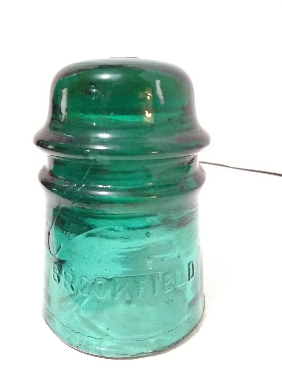 " BROOKFIELD" GLASS INSULATOR CD121 Very nice. eBay