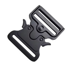 TWO 2 PACK Heavy Duty Tactical Belt Buckle 38mm/1.5"inch Black Quick Release