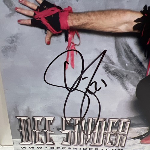 DEE SNIDER LEAD SINGER TWISTED SISTER HAND SIGNED GLOSSY 8X10 PHOTO JSA COA - Photo 2/7