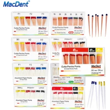 MacDent Dental Endodontic Gutta Percha & Absorbent Paper Points Tips Obturating