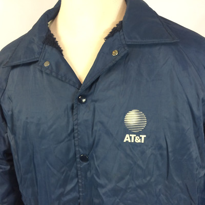 Rare Vintage 80s AT&T Company Issue Windbreaker Work Coat Jacket USA ...