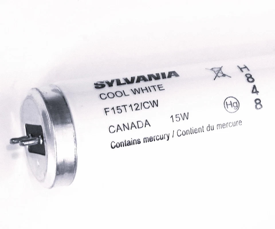 1x Sylvania F15T12/CW 15W T12 Cool White 18" Fluorescent Tube Light Bulb 21532 - Image 2 of 2