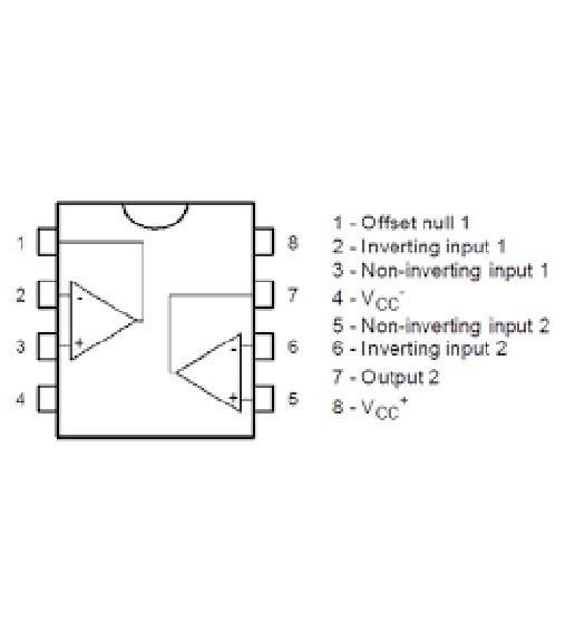 TL082 Amplificatori operazionali Amp. op. Dual JFET Op Amp BorHírlap