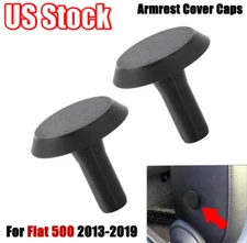2 PCS Black ABS Material Armrest Cover Delete Caps For Fiat 500 2013-2018 2019