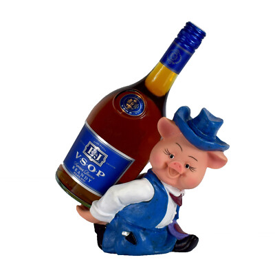 Wine Bottle Holder Pig Figurine Kitchen Decor Perfect Gift for Wine Lovers