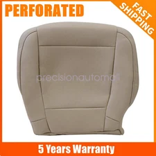 Driver Bottom Perforated Leather Seat Cover Tan Fits 2017-2022 Ford F-250 F-350