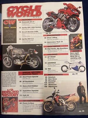 CYCLE WORLD motorcycle magazine June 2006 Kawasaki ZX 14 | eBay