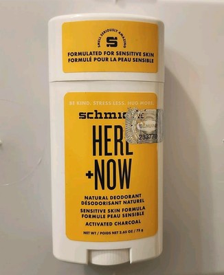 Schmidt's HERE+NOW Natural Deodorant Activated Charcoal Sensitive Skin NEW