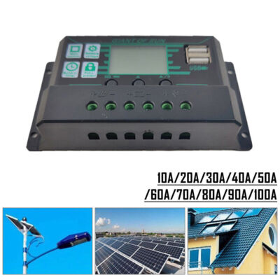 Neuer 10A-100A MPPT Solarpanel Regler Laderegler 12V / 24V Autofokus-Tracking
