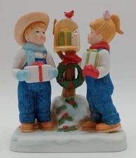 Denim Days Figurine #57064-04 Sharing the Joy of Christmas Home Interiors 2004