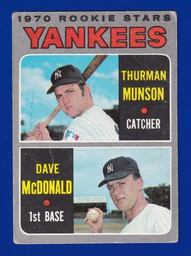 THURMAN MUNSON ROOKIE yankees 1970 TOPPS #189 GOOD