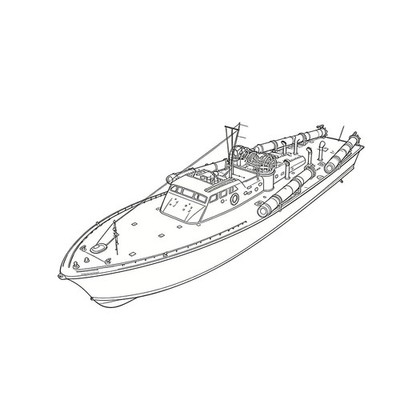 MRY-SFW SSC182 1/350 US PT-20 Torpedo Boat Water Line Resin Kit Unbuilt