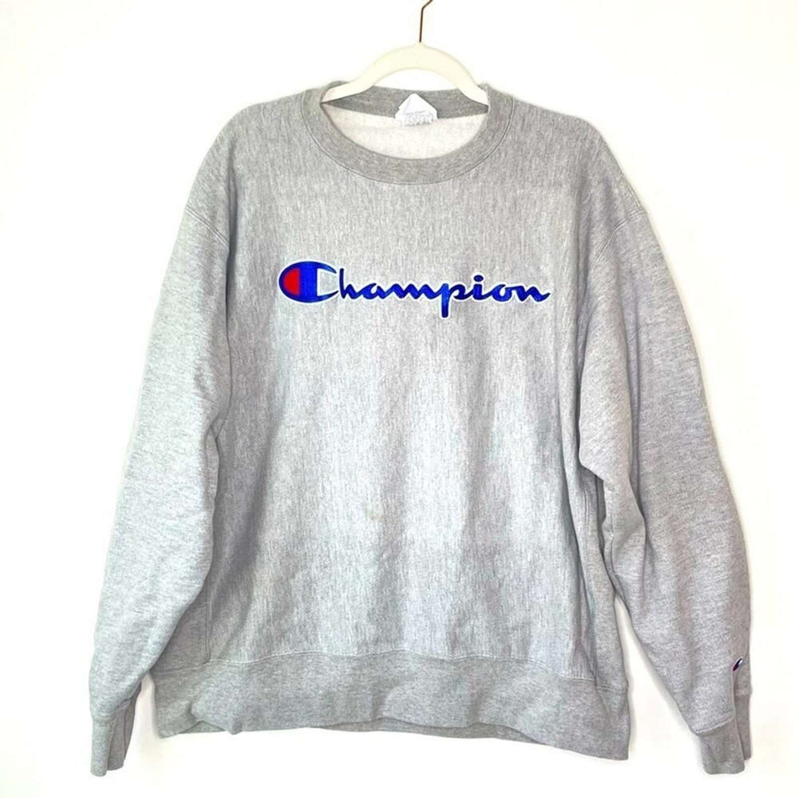 Men's Champion Vintage Reverse Weave Pullover Gray Sweatshirt sz. XL #JJ