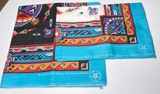 Wamcraft Bandana Southwestern Native American White & Black Aztec Made in USA