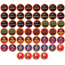 52 Count Dark Roast Coffee Pods Sampler, Keurig K Cup 2.0, Assorted Variety