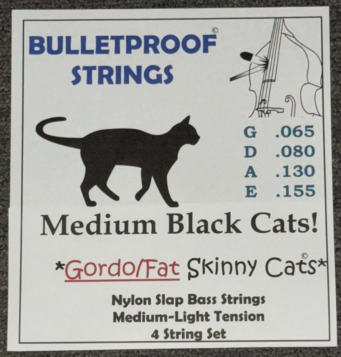 BULLET PROOF Bumped Medium Black Cat Weedwacker Bass 4