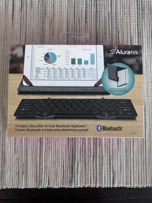 Aluratek Bluetooth Portable Ultra Slim Tri-Fold Full-Size Keyboard