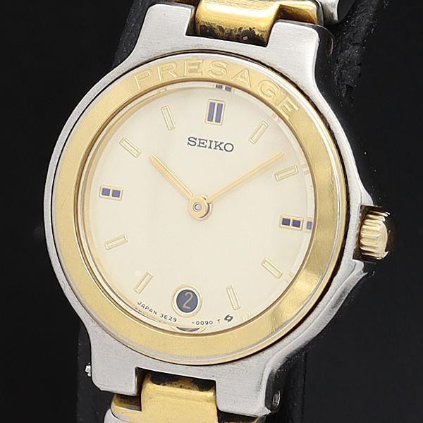 【稼働】SEIKO クオーツ 3E29-0050 PRESAGE アイボリー SEIKO PRESAGE 3E29-0050 Women's Watch Quartz Analog Round