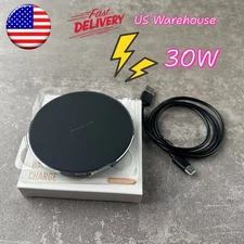 Fast Wireless Charging Pad 30W Qi Universal phone Charger & iPhone & Samsung US