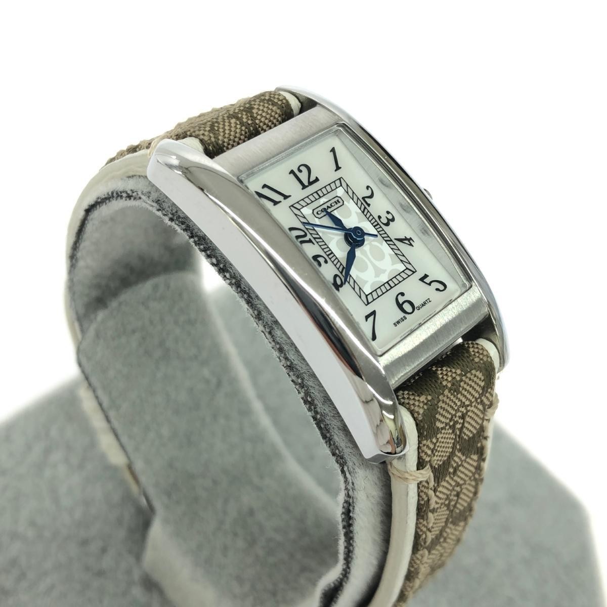 Coach Mini Signature Rectangular Quartz Watch Sil… - image 4