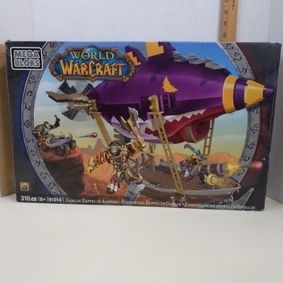 Mega Bloks World of Warcraft Goblin Zeppelin Ambush 91014 Set 310pcs Open Box
