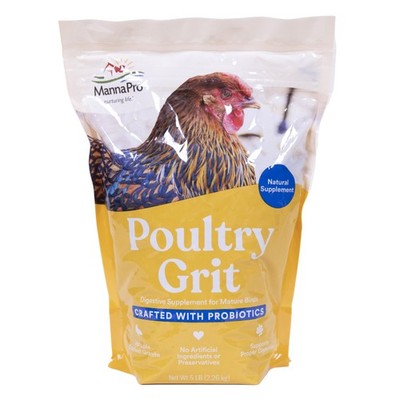 Manna Pro Chicken Grit with Probiotics   Crushed 5 Pound (Pack of 1), Clear 