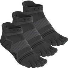 Kfit Toe Socks for Men Women Running COOLMAX Athletic Ankle Five Finger Socks...