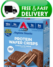 Atkins Snack, Protein Crisp Wafer, Chocolate Cr me Wafers, 10g of Protein, 5 Cou