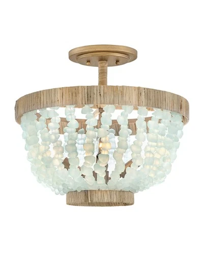 Fredrick Ramond FR30203 Dune 4 Light 16"W Semi-Flush Bowl Ceiling - Burnished - Picture 1 of 3