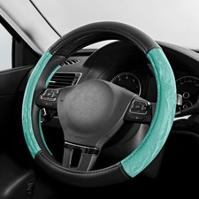 Steering Wheel Cover, Silk Grain Leather Car Steering Wheel Protector, Mint
