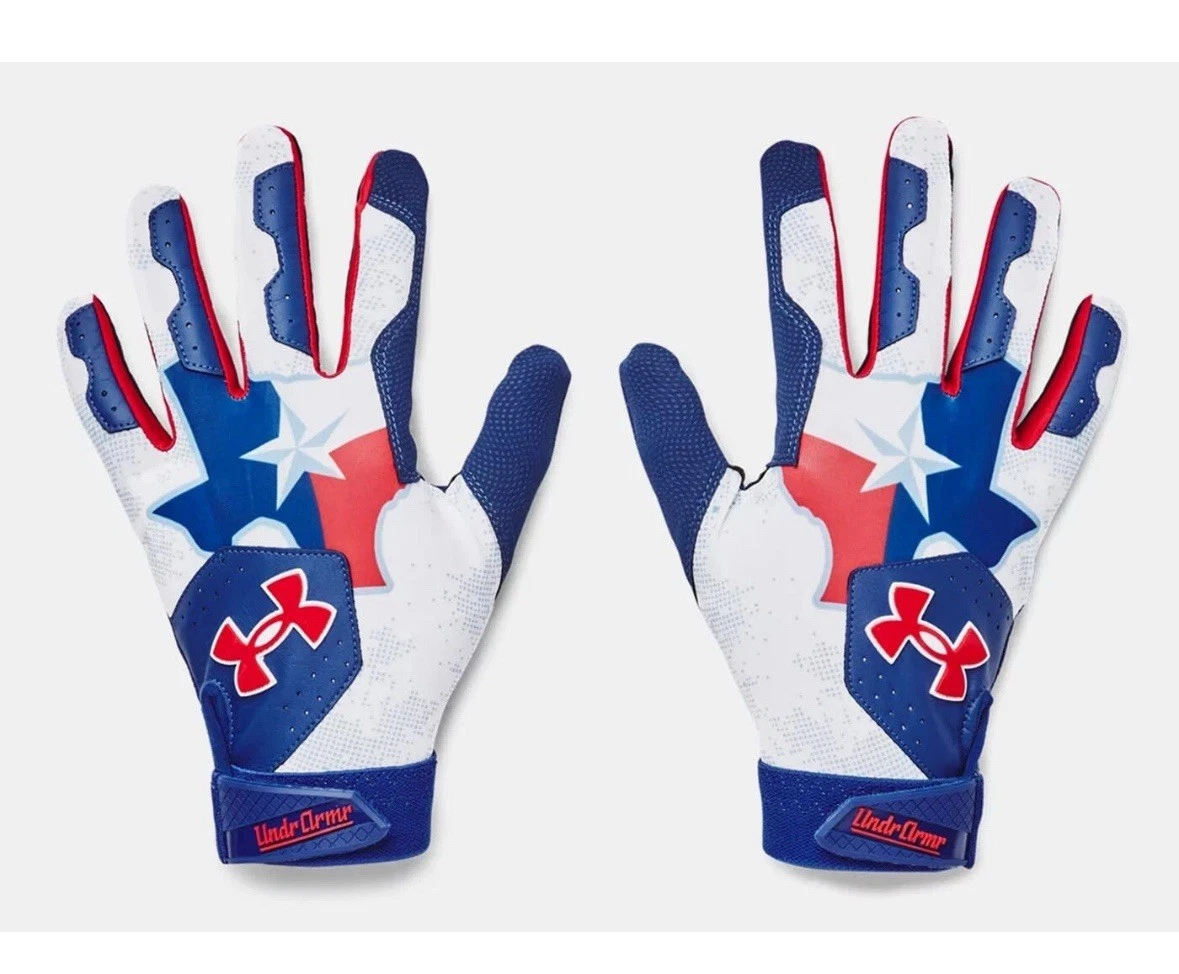 アンダーアーマー メンズ バッティンググローブ Under Armour Men's Yard Stars and Stripes 20 Batting Gloves - White Under Armour Baseball & Softball Batting Gloves for Men for sale