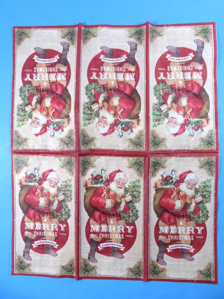 Servilletas de Navidad de papel Punch Studio tamaño cena lote de 15 estilo vintage 3 capas Foto 2 de 4
