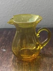 Vintage Blenko? Hand Blown Yellow Mini Glass Pitcher/Creamer